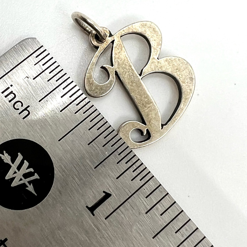 James Avery Large Script Initial Letter B Sterlin… - image 3